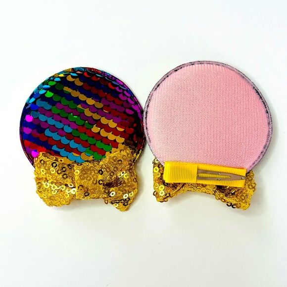 Mickey Minnie Mouse Disney Colorful Ears Hair Clips for Girls - Picture 2 of 7